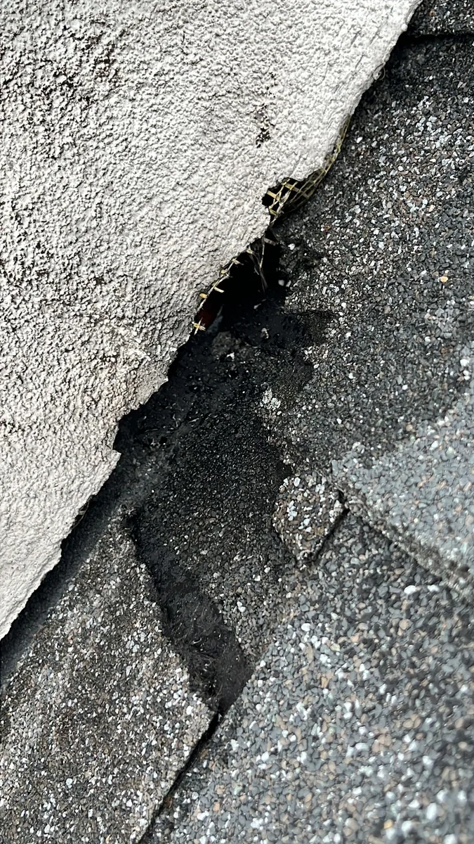 Damaged shingles cracked exterior roof inspection Orlando